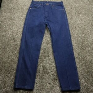 Wrangler Jeans Men's 32x32 Blue Denim Regular‎ Fit USA Fabric Made in Costa Rica